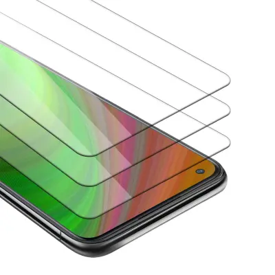 CADORABO OnePlus Nord N100 - Zaščitna folija - 3-pack Kaljeno zaščitno steklo za zaslone s trdoto 9H in združljivostjo s 3D dotikom