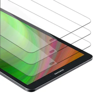 CADORABO Samsung Galaxy Tab A 2016 (10.1 Zoll) v visoka prosojnost - 3-pack Kaljeno steklo za zaščito zaslona s trdoto 9H in združljivostjo s 3D dotik