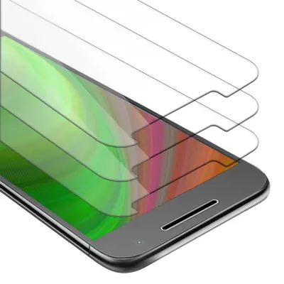 CADORABO Motorola MOTO G4/G4 PLUS - Zaščitna folija - 3-pack Kaljeno zaščitno steklo za zaslone s trdoto 9H in združljivostjo s 3D dotik