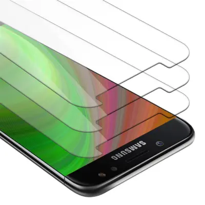 CADORABO Samsung Galaxy J3 2017 - Zaščitna folija - 3-pack Kaljeno zaščitno steklo za zaslone s trdoto 9H in združljivostjo s 3D dotikom
