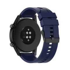 Cadorabo Silikonska zapestnica 20 mm združljiva s Samsung Galaxy Watch 42 mm / S2 Classic / Sport v temno modra - Nadomestna zapestnica za Huawei Watch 2 za Nokia Steel za LG Watch Sport za