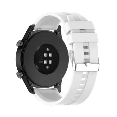 CADORABO 22mm združljiva s Samsung Galaxy Gear S3/Gear 2 v bela - Nadomestna zapestnica za Huawei Watch GT za Watch 2 Pro za Ticwatch Pro za Pepple Ti