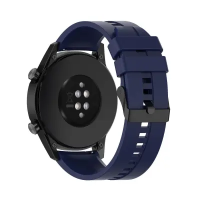 CADORABO 20mm združljiva s Samsung Galaxy Watch 42 mm/S2 Classic/Sport v temno modra - Nadomestna zapestnica za Huawei Watch 2 za Nokia Steel za LG Wa