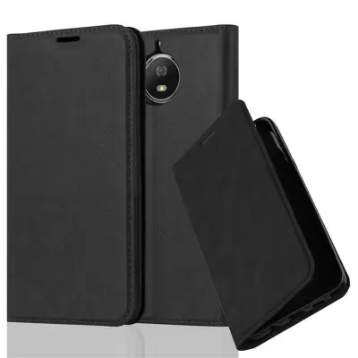 Cadorabo Ohišje, združljivo z Motorola MOTO G5S v nočna črna - Zaščitni ovitek z magnetnim zapiranjem, stoječo funkcijo in režo za kartice