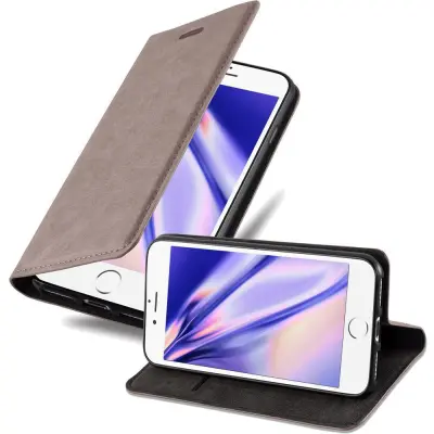 CADORABO Apple iPhone 7 PLUS/7S PLUS/8 PLUS v kavovinsko rdeča - Zaščitni ovitek z magnetnim zapiranjem, stoječo funkcijo in režo za kartice
