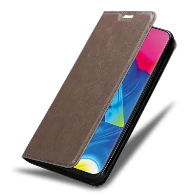Cadorabo Ohišje, združljivo z Samsung Galaxy A10 / M10 v nočna črna - Zaščitni ovitek z magnetnim zapiranjem, stoječo funkcijo in režo za kartice