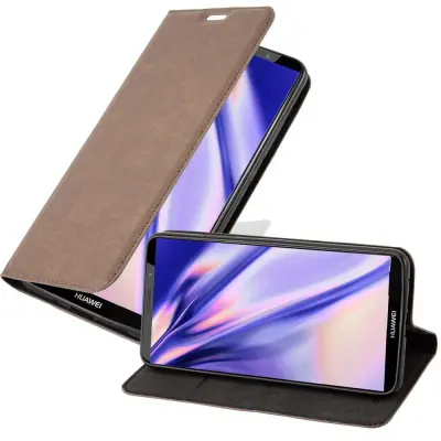 Cadorabo Ohišje, združljivo z Huawei MATE 10 PRO v kavovinsko rdeča - Zaščitni ovitek z magnetnim zapiranjem, stoječo funkcijo in režo za kartice