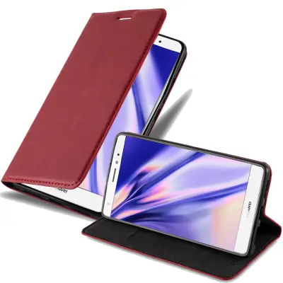 Cadorabo Ohišje, združljivo z Huawei MATE S v rdeče jabolko - Zaščitni ovitek z magnetnim zapiranjem, stoječo funkcijo in režo za kartice