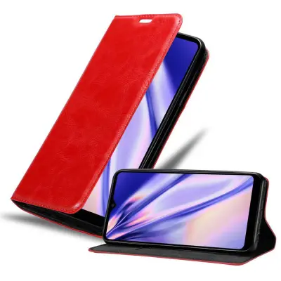 Cadorabo Ohišje, združljivo z LG K50S v rdeče jabolko - Zaščitni ovitek z magnetnim zapiranjem, stoječo funkcijo in režo za kartice