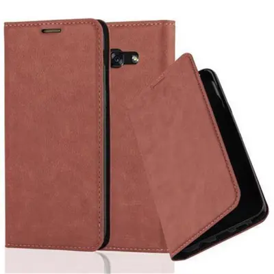 Cadorabo Ohišje, združljivo z Samsung Galaxy A5 2017 v kapučino rjava - Zaščitni ovitek z magnetnim zapiranjem, stoječo funkcijo in režo za kartice