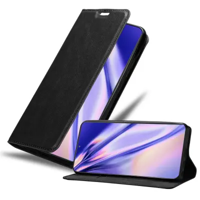 Cadorabo Ohišje, združljivo z Samsung Galaxy NOTE 20 PLUS v nočna črna - Zaščitni ovitek z magnetnim zapiranjem, stoječo funkcijo in režo za kartice