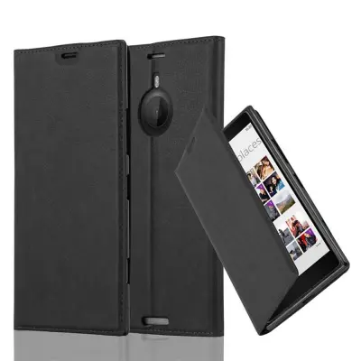 Cadorabo Ohišje, združljivo z Nokia Lumia 1520 v nočna črna - Zaščitni ovitek z magnetnim zapiranjem, stoječo funkcijo in režo za kartice