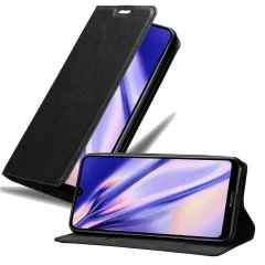CADORABO Huawei Y7 2019/Y7 PRIME 2019 v nočna črna - Zaščitni ovitek z magnetnim zapiranjem, stoječo funkcijo in režo za kartice