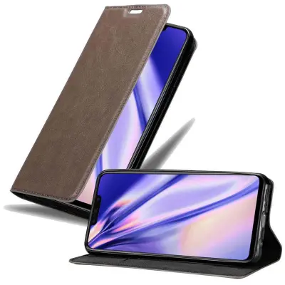 CADORABO Huawei P SMART PLUS 2019 v kavovinsko rdeča - Zaščitni ovitek z magnetnim zapiranjem, stoječo funkcijo in režo za kartice
