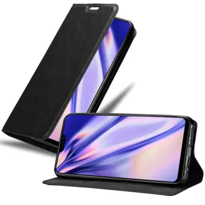 Cadorabo Ohišje, združljivo z Vivo Y85 v nočna črna - Zaščitni ovitek z magnetnim zapiranjem, stoječo funkcijo in režo za kartice