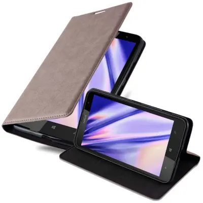 Cadorabo Ohišje, združljivo z Nokia Lumia 1320 v kavovinsko rdeča - Zaščitni ovitek z magnetnim zapiranjem, stoječo funkcijo in režo za kartice