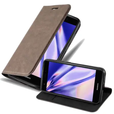 Cadorabo Ohišje, združljivo z Huawei NOVA v kavovinsko rdeča - Zaščitni ovitek z magnetnim zapiranjem, stoječo funkcijo in režo za kartice