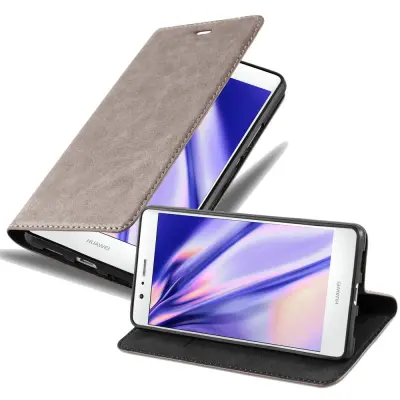 CADORABO Huawei P9 LITE 2016/G9 LITE v kavovinsko rdeča - Zaščitni ovitek z magnetnim zapiranjem, stoječo funkcijo in režo za kartice
