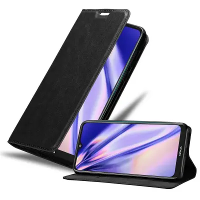 Cadorabo Ohišje, združljivo z Nokia 7.2 v nočna črna - Zaščitni ovitek z magnetnim zapiranjem, stoječo funkcijo in režo za kartice