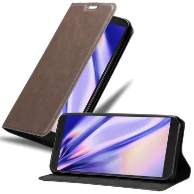 Cadorabo Ohišje, združljivo z Alcatel 3V v kavovinsko rdeča - Zaščitni ovitek z magnetnim zapiranjem, stoječo funkcijo in režo za kartice