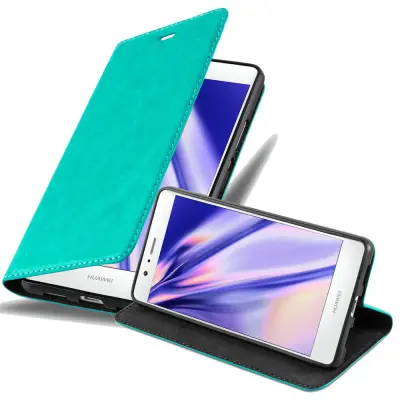 CADORABO Huawei P9 LITE 2016/G9 LITE v bencinsko turkizna - Zaščitni ovitek z magnetnim zapiranjem, stoječo funkcijo in režo za kartice