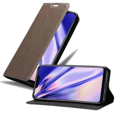 Cadorabo Ohišje, združljivo z Huawei MATE 20 LITE v kavovinsko rdeča - Zaščitni ovitek z magnetnim zapiranjem, stoječo funkcijo in režo za kartice