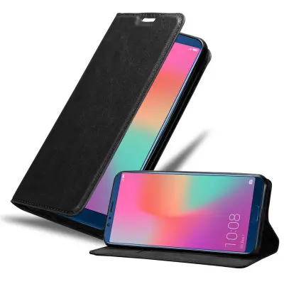 CADORABO Honor 10 LITE/Huawei P SMART 2019 v nočna črna - Zaščitni ovitek z magnetnim zapiranjem, stoječo funkcijo in režo za kartice