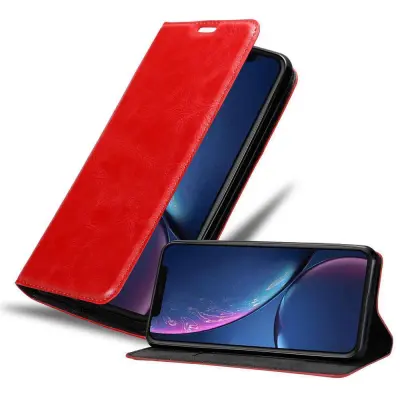 Cadorabo Ohišje, združljivo z Apple iPhone 11 PRO MAX v rdeče jabolko - Zaščitni ovitek z magnetnim zapiranjem, stoječo funkcijo in režo za kartice