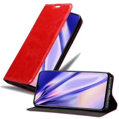Cadorabo Ohišje, združljivo z Oppo R17 PRO v rdeče jabolko - Zaščitni ovitek z magnetnim zapiranjem, stoječo funkcijo in režo za kartice