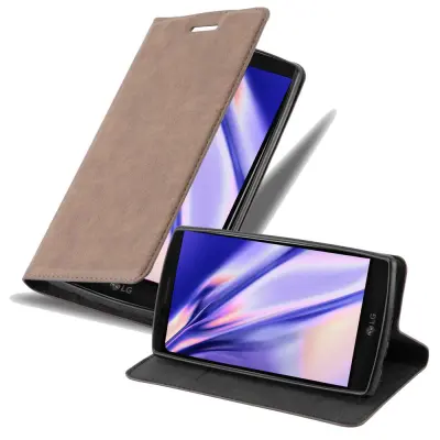 Cadorabo Ohišje, združljivo z LG G FLEX 2 v kavovinsko rdeča - Zaščitni ovitek z magnetnim zapiranjem, stoječo funkcijo in režo za kartice