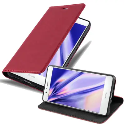 CADORABO Huawei P9 LITE 2016/G9 LITE v rdeče jabolko - Zaščitni ovitek z magnetnim zapiranjem, stoječo funkcijo in režo za kartice