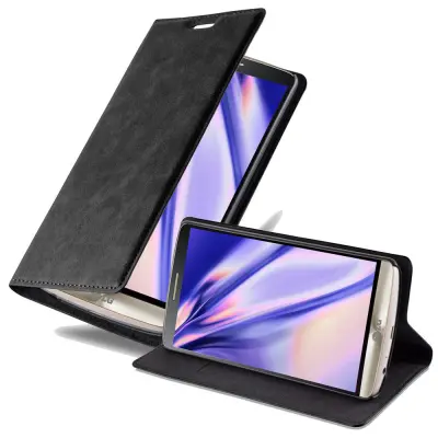 Cadorabo Ohišje, združljivo z LG G3 v nočna črna - Zaščitni ovitek z magnetnim zapiranjem, stoječo funkcijo in režo za kartice