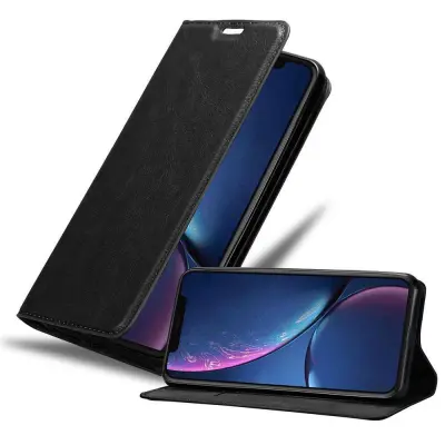 Cadorabo Ohišje, združljivo z Apple iPhone 11 PRO MAX v nočna črna - Zaščitni ovitek z magnetnim zapiranjem, stoječo funkcijo in režo za kartice