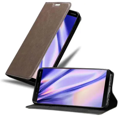 Cadorabo Ohišje, združljivo z Nokia 8 Sirocco v kavovinsko rdeča - Zaščitni ovitek z magnetnim zapiranjem, stoječo funkcijo in režo za kartice