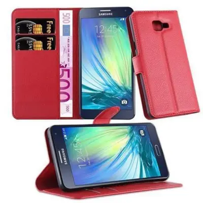 CADORABO Samsung Galaxy A5 2016 v rdeče sladkorno jabolko - Zaščitni ovitek z magnetnim zapiranjem, stoječo funkcijo in režo za kartice