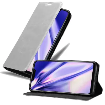 Cadorabo Ohišje, združljivo z Huawei MATE 20 LITE v titansko siva - Zaščitni ovitek z magnetnim zapiranjem, stoječo funkcijo in režo za kartice