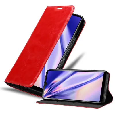 Cadorabo Ohišje, združljivo z Sony Xperia L4 v rdeče jabolko - Zaščitni ovitek z magnetnim zapiranjem, stoječo funkcijo in režo za kartice
