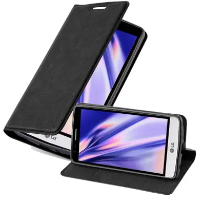 Cadorabo Ohišje, združljivo z LG G3 MINI / G3 S v nočna črna - Zaščitni ovitek z magnetnim zapiranjem, stoječo funkcijo in režo za kartice