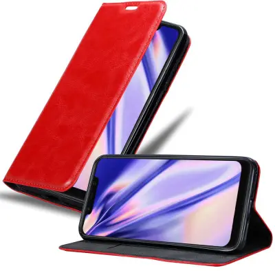 Cadorabo Ohišje, združljivo z Xiaomi Pocophone F1 v rdeče jabolko - Zaščitni ovitek z magnetnim zapiranjem, stoječo funkcijo in režo za kartice