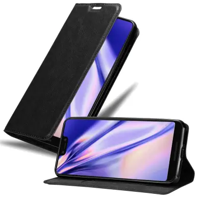 Cadorabo Ohišje, združljivo z Google PIXEL 3 XL v nočna črna - Zaščitni ovitek z magnetnim zapiranjem, stoječo funkcijo in režo za kartice