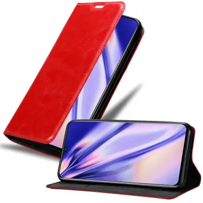 Cadorabo Ohišje, združljivo z MEIZU NOTE 9 v rdeče jabolko - Zaščitni ovitek z magnetnim zapiranjem, stoječo funkcijo in režo za kartice