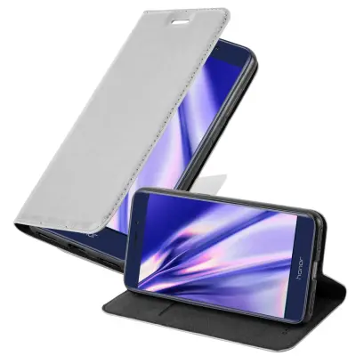 Cadorabo Ohišje, združljivo z Honor 6C PRO v titansko siva - Zaščitni ovitek z magnetnim zapiranjem, stoječo funkcijo in režo za kartice