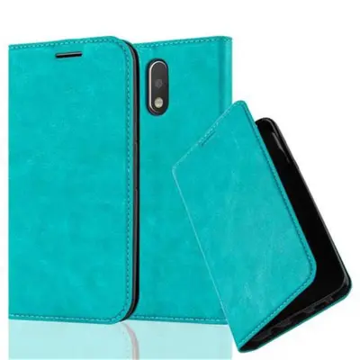 CADORABO Motorola MOTO G4/G4 PLUS v bencinsko turkizna - Zaščitni ovitek z magnetnim zapiranjem, stoječo funkcijo in režo za kartice