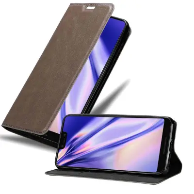 Cadorabo Ohišje, združljivo z Google PIXEL 3 XL v kavovinsko rdeča - Zaščitni ovitek z magnetnim zapiranjem, stoječo funkcijo in režo za kartice