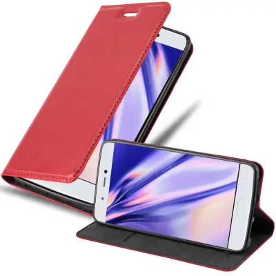 Cadorabo Ohišje, združljivo z Xiaomi Mi 5s v rdeče jabolko - Zaščitni ovitek z magnetnim zapiranjem, stoječo funkcijo in režo za kartice
