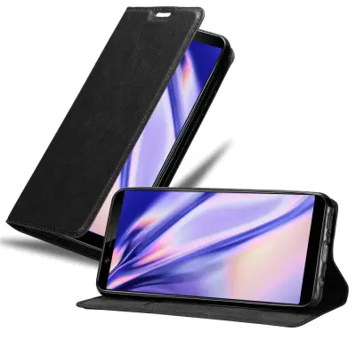 Cadorabo Ohišje, združljivo z Vivo Y71 v nočna črna - Zaščitni ovitek z magnetnim zapiranjem, stoječo funkcijo in režo za kartice