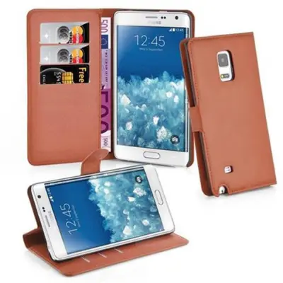 CADORABO Samsung Galaxy NOTE EDGE v sedlo rjave barve - Zaščitni ovitek z magnetnim zapiranjem, stoječo funkcijo in režo za kartice