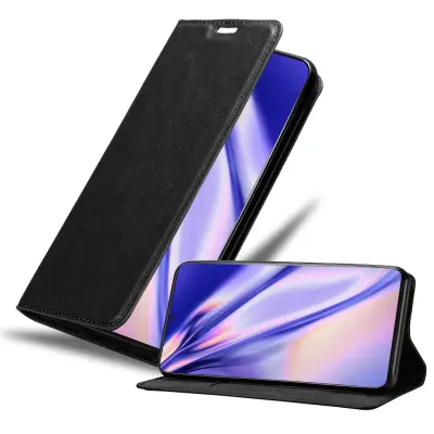 Cadorabo Ohišje, združljivo z Samsung Galaxy S21 ULTRA v nočna črna - Zaščitni ovitek z magnetnim zapiranjem, stoječo funkcijo in režo za kartice