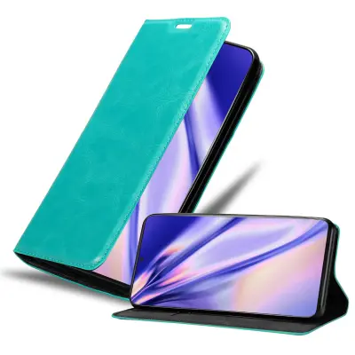 CADORABO Samsung Galaxy S21 ULTRA v bencinsko turkizna - Zaščitni ovitek z magnetnim zapiranjem, stoječo funkcijo in režo za kartice