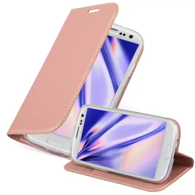 CADORABO Samsung Galaxy S3/S3 NEO v klasična rožnata zlata - Zaščitni ovitek z magnetnim zapiranjem, stoječo funkcijo in režo za kartice
